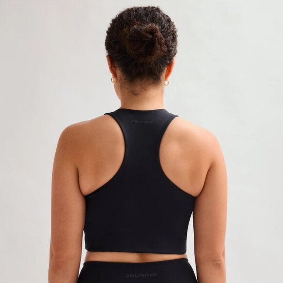 Girlfriend Collective Paloma Racerback Sports Bra Black Medium NWT‎ - Picture 2 of 9